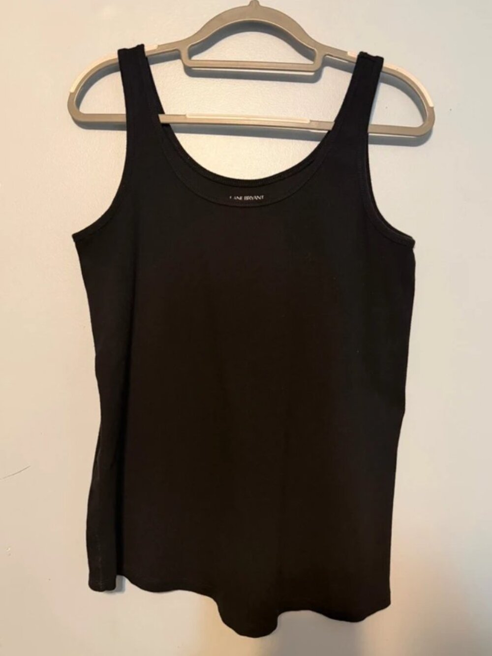 Lane Bryant 18/20 Black Cotton Blend Stretch Tank Top